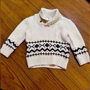 Cream shawl sweater